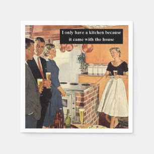 Vintage Funny Bridal Shower / House Warming Party Napkin
