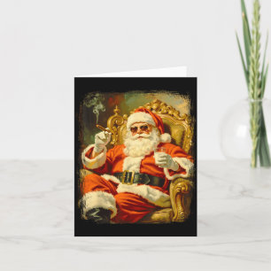 Vintage Funny Cool Big Boss Santa  Card