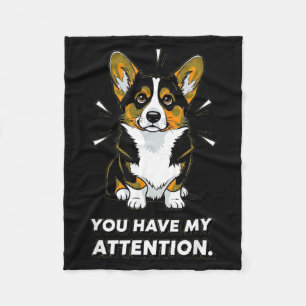 Vintage Funny Cute Corgi Dog Design For Men Women  Fleece Blanket