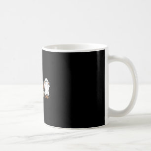 Vintage funny dachshund ghost halloween costume coffee mug