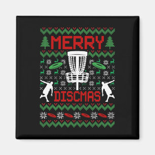 Vintage Funny Disc Golf Ugly Christmas Magnet
