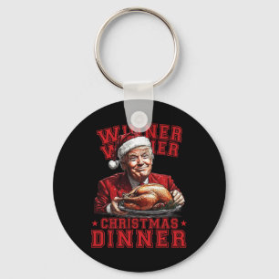 Vintage Funny Humourous Trump Winner Winner Christ Keychain