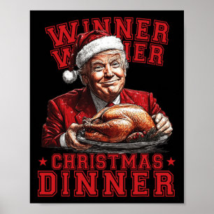Vintage Funny Humourous Trump Winner Winner Christ Poster