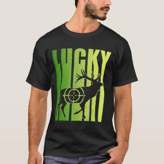 Vintage Funny Lucky Irish Hunting St Patricks Day  T-Shirt