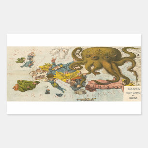 Vintage Funny Map of Europe Sticker