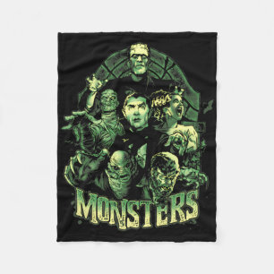 Vintage Funny Monster Mash Frankenstein Horror Mov Fleece Blanket