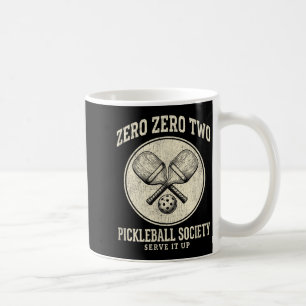 Vintage funny pickleball society zero zero two coffee mug