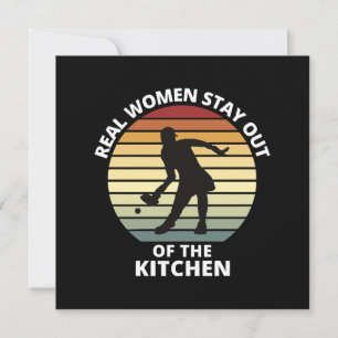 Vintage Funny Pickleball Women Invitation