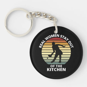 Vintage Funny Pickleball Women Keychain