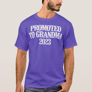 Vintage Funny Promoted To Grandma 2023 T-Shirt
