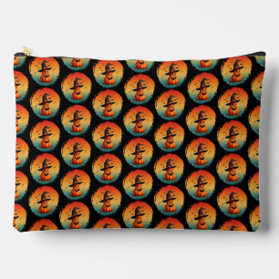 vintage funny pumpkin fall autumn season accessory pouch