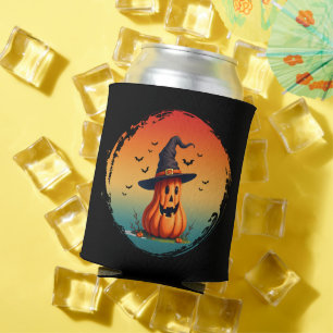 vintage funny pumpkin fall autumn season can cooler