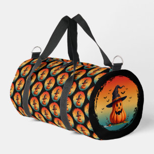vintage funny pumpkin fall autumn season duffle bag