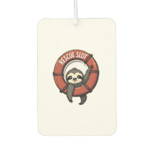 Vintage Funny Rescue Sloth Retro Humor Design 2 Air Freshener