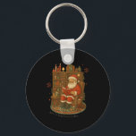 Vintage Funny Santa Reading Book Christmas Bookwor Keychain<br><div class="desc">Vintage Funny Santa Reading Book Christmas Bookworm Xmas</div>