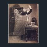 Vintage Funny Spooky Victorian Ghost Portrait Postcard<br><div class="desc">A funny and spooky Victorian-era photograph of a man being scared by a ghost.</div>