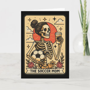 Vintage Funny The Soccer Mom Tarot Card Skeleton H