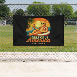 Vintage Funny Trump America's Gulf 2025 Banner