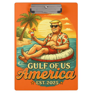 Vintage Funny Trump America's Gulf 2025 Clipboard