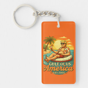 Vintage Funny Trump America's Gulf 2025 Keychain