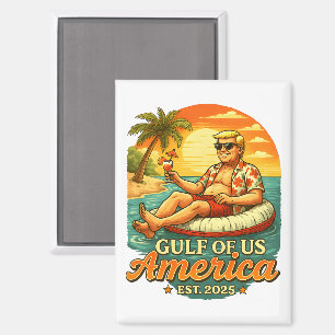 Vintage Funny Trump America's Gulf 2025 Magnet