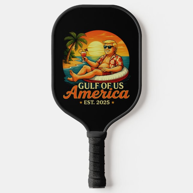 Vintage Funny Trump America's Gulf 2025 Pickleball Paddle (Front)