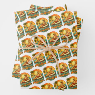 Vintage Funny Trump America's Gulf 2025 Wrapping Paper Sheet