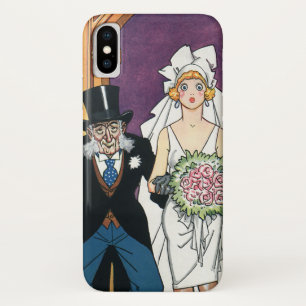 Vintage Funny Wedding, May December Romance iPhone X Case
