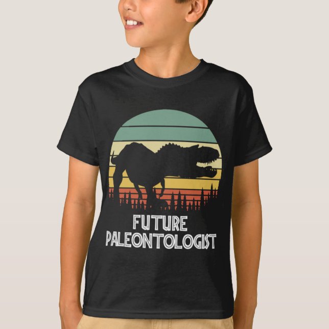 Vintage Future Paleontologist Dinosaurs T-Shirt (Front)