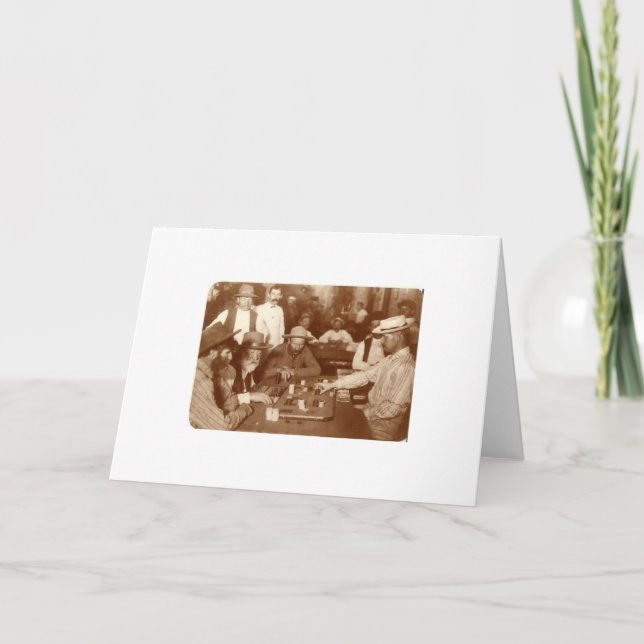 Vintage - Gambling at a Saloon, Card (Front)