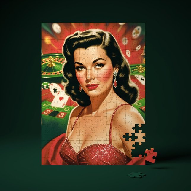 Vintage Gambling Pin-up Jigsaw Puzzle (Creator Uploaded)