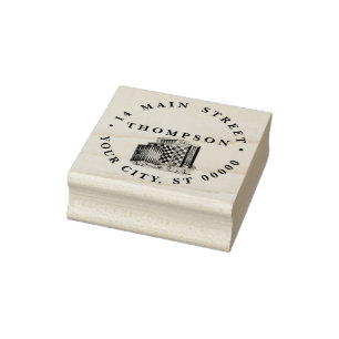 Vintage Game Boards and Games Name Return Address Rubber Stamp