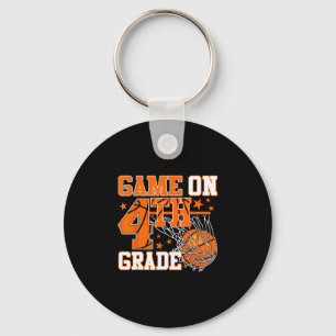 Vintage Game On Fourth Grade Sketll Ck To School B Keychain