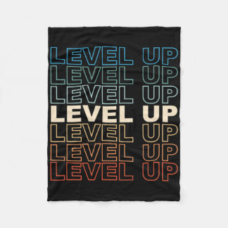 Vintage Gamer Level Up Video Game Lover Retro Gami Fleece Blanket