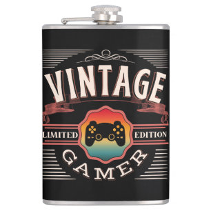 VINTAGE GAMER LIMITED EDITION   HIP FLASK