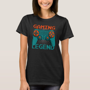 Vintage Gamer Retro with Gaming Legend Console   T-Shirt