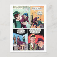 Vintage Gangster Comics Mob Boss Beats Up Henchman