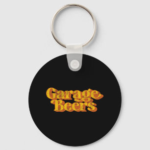 Vintage Garage Beers Beer Drinking Retro Funny Fat Keychain