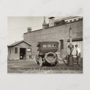 Vintage Garage Service Station  Custom Postcard