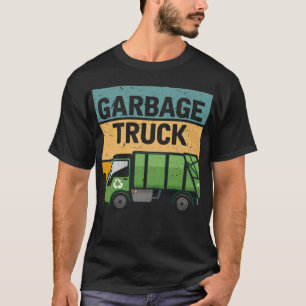 Vintage Garbage Truck Trash geek funny llama gifts T-Shirt
