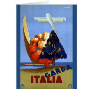 Vintage Garda Italie Europe Air Travel