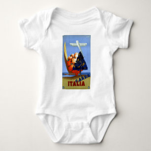 Vintage Garda Italy Europe Air Travel Baby Bodysuit