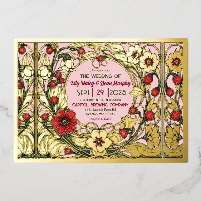 Vintage Garden Art Nouveau Gold (Front)