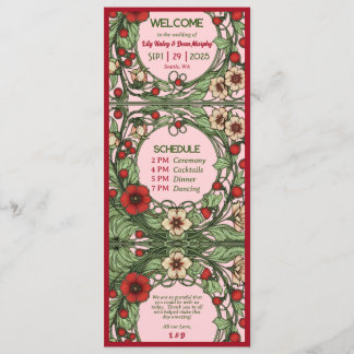 Vintage Garden Art Nouveau Wedding Program