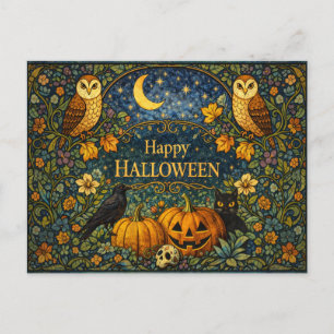 Vintage Garden Arts and Crafts Halloween Holiday Postcard