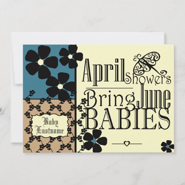 Vintage Garden Baby Shower Invitation (Front)