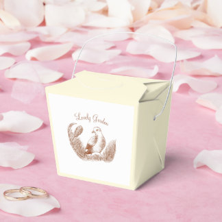 Vintage Garden Bird – Monochrome Floral Favor Box