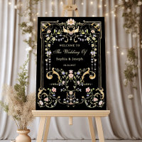 Vintage Garden Black Colourful Luxe Wedding Welcom