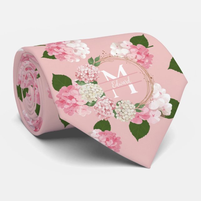 Vintage Garden Blossoms Tie (Rolled)
