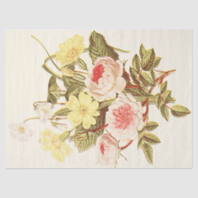 Vintage Garden Bouquet Tissue Paper (Front)